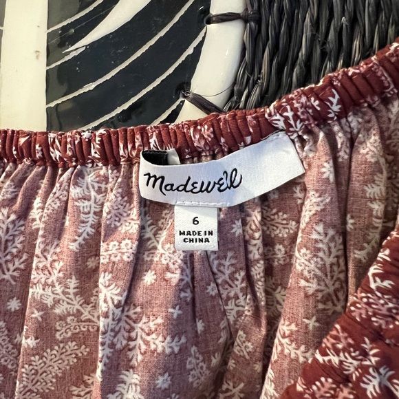 Madewell puff-sleeve v-neck mini dress in paisley floral - Picture 3 of 3